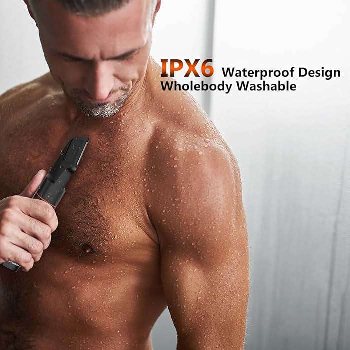 MAXGROOM Manscape Body Hair Trimmer for Men, Waterproof Pubic, Groin & Ball Shaver, No-Nick Mens Electric Grooming Kit with LED Display, USB Rechargeable, Adjustable Guide Comb - Image 2