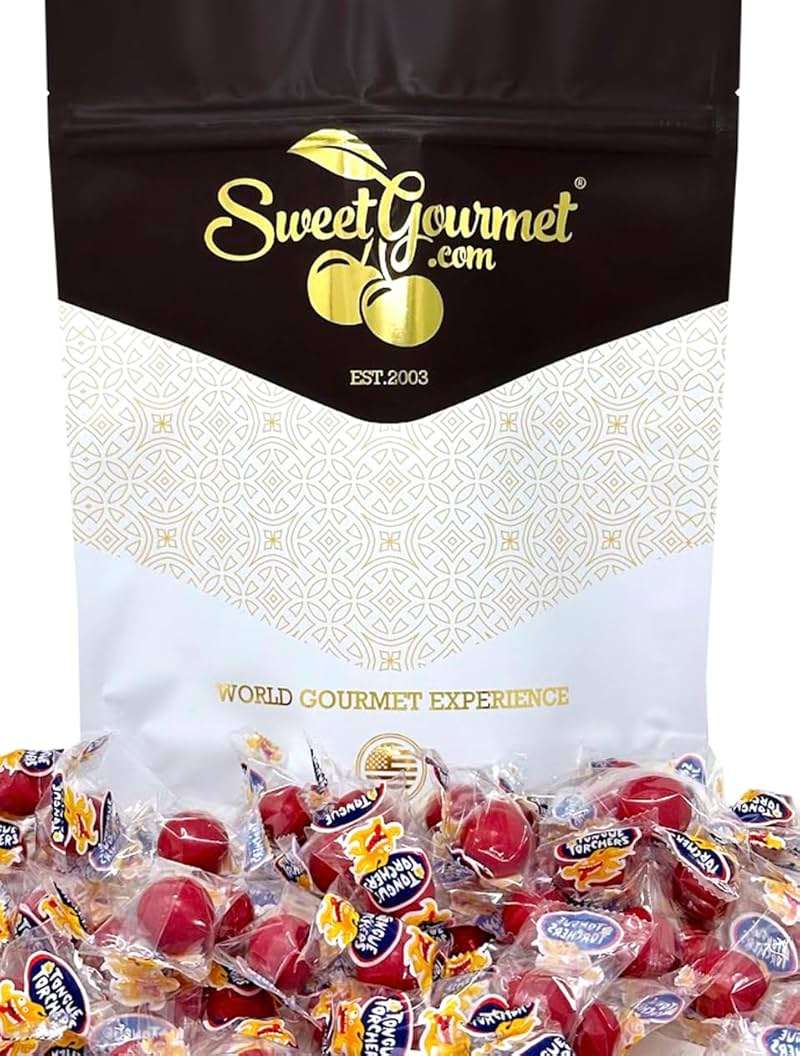 SweetGourmet Spicy Cinnamon Jawbreakers Wrapped Hard Candy Balls | 1 Pound - Image 1