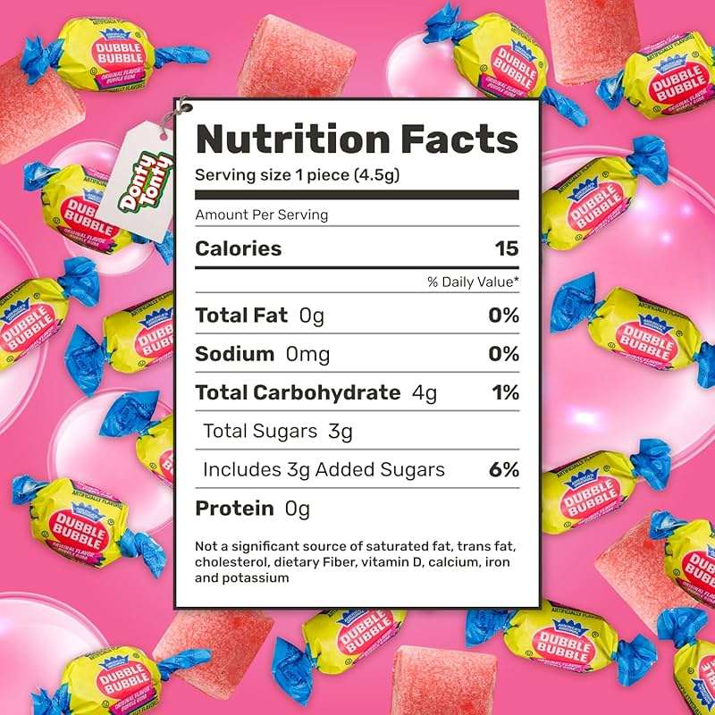 DUBBLE BUBBLE Gum Original Flavor 3 pounds – Bulk Bag, Fruit Flavored, Chewing Gum, Individually Wrapped - Image 2