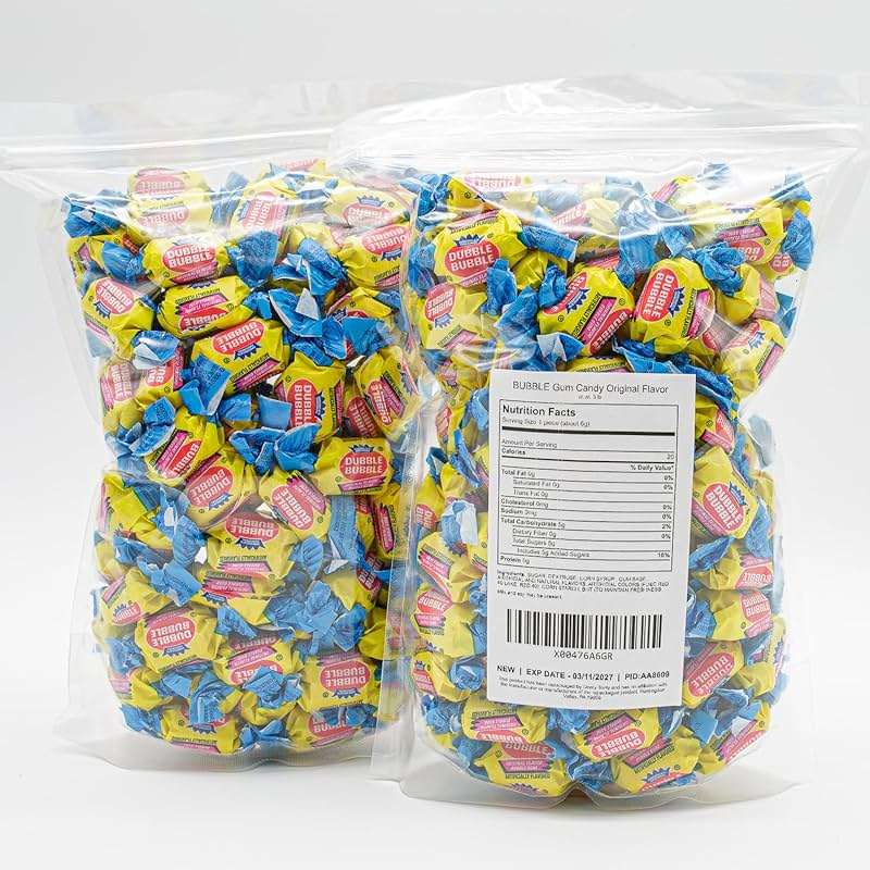 DUBBLE BUBBLE Gum Original Flavor 3 pounds – Bulk Bag, Fruit Flavored, Chewing Gum, Individually Wrapped - Image 6