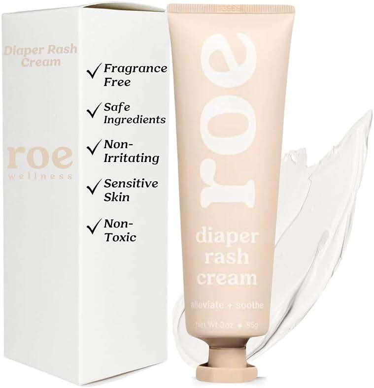 Roe Wellness- Diaper Rash Cream Paste Ointment W/Zinc Oxide | Maximum Strength Diaper Rashes Soothing Cream, Ointment for Babies - Image 1