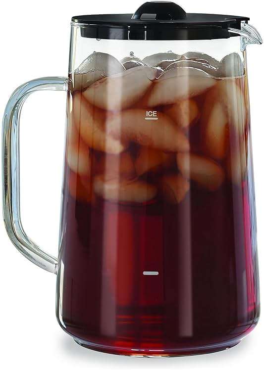 Iced Tea Pitcher With Lid for Litifo Iced Tea & Coffee Maker, 2.5-quart, Glass - Image 1