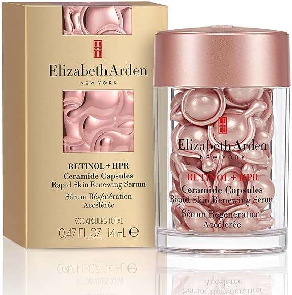 Elizabeth Arden Retinol + HPR Ceramide Rapid Skin Renewing Anti-Aging Face Serum Capsules, Fine Lines & Wrinkles Treatment with Peptides, Vitamin E, & Niacinamide - Image 1