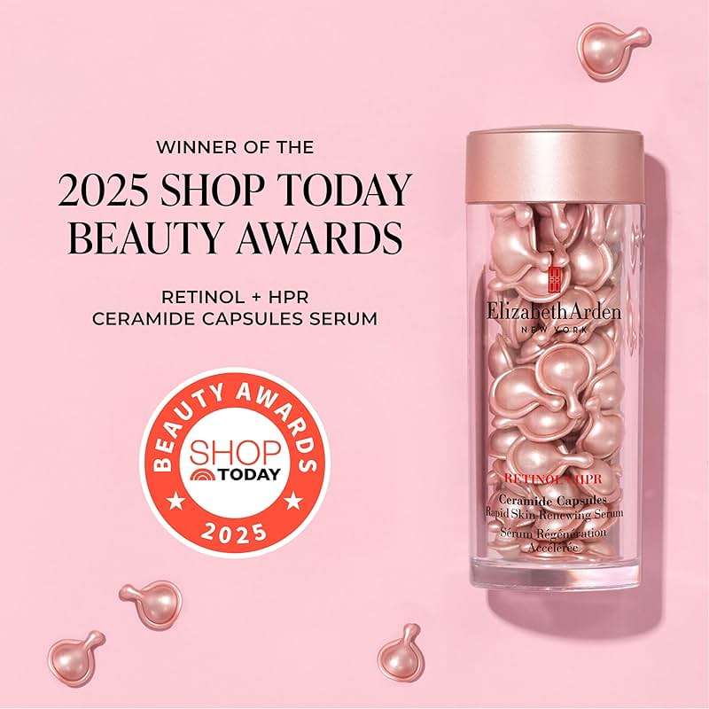 Elizabeth Arden Retinol + HPR Ceramide Rapid Skin Renewing Anti-Aging Face Serum Capsules, Fine Lines & Wrinkles Treatment with Peptides, Vitamin E, & Niacinamide - Image 17