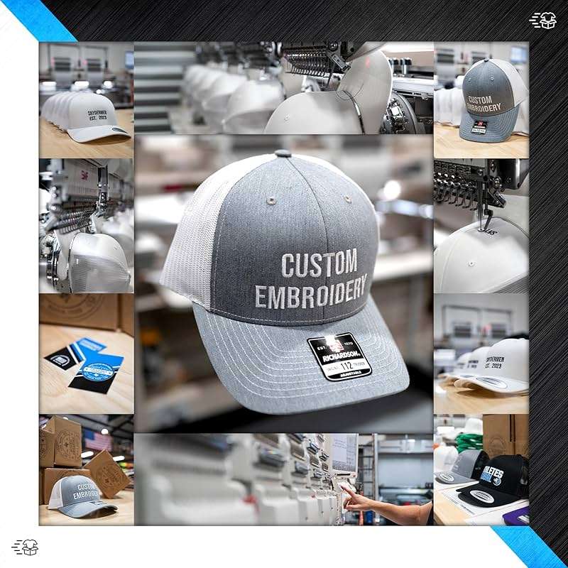 Custom Trucker Hat for Men & Women, Customize Your Own Caps, Text & Logo, Adjustable Snapback Cap Black - Image 2