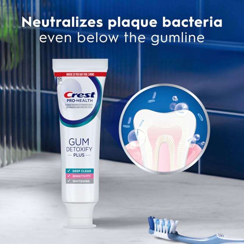 Crest Pro-Health Gum Detoxify Plus Toothpaste 4.5 oz Pack of 3 - Antibacterial Fluoride Toothpaste, Sensitivity Protection, Whitens Teeth, Anticavity, Plaque Control - Image 6
