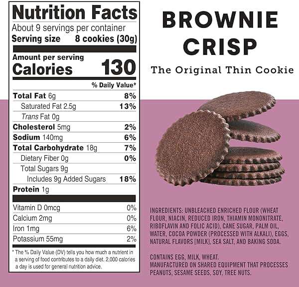 NEW! Dewey's Bakery Complete Cookie Collection | Meyer Lemon, Brownie Crisp, Triple Ginger, Vanilla Bean, Dark Chocolate Mint Cookies, & Key Lime Moravian Cookie Thins | 9 oz Box (Pack of 6) - Image 9