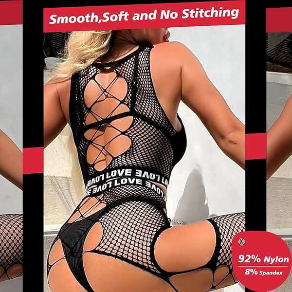 Famstar Sexy Lingerie for Women Naughty Fishnet Lingerie Set Bodysuit Erotic Teddy Sheer Mesh Outfits - Image 5