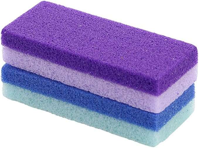 WELANGBN Foot Pumice Stone for Feet Hard Skin Callus Remover and Scrubber (Pack of 2) (Blue&Purple) - Image 1