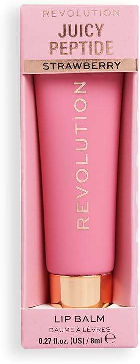 Revolution, Juicy Peptide Lip Balm, Sheer to Buildable Tint with Hydrating & Nourishing Peptides, Squalane & Vitamin E, Pink Strawberry, 0.27 fl oz - Image 6