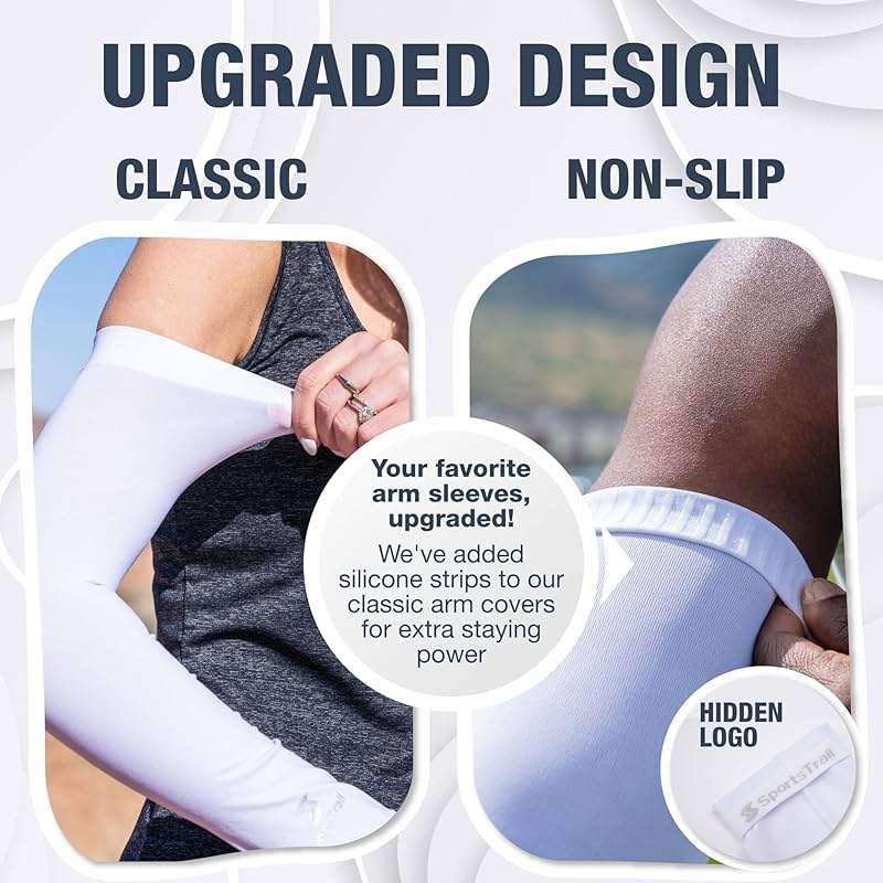 SportsTrail Cooling Arm Sleeves for Men & Women – Breathable, UV Sun Protection, Sports Arm Sleeves for Women, Men & Youth - Image 2