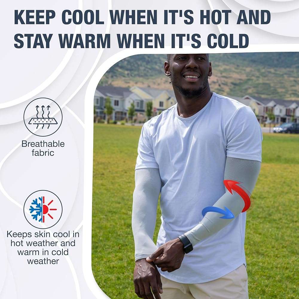 SportsTrail Cooling Arm Sleeves for Men & Women – Breathable, UV Sun Protection, Sports Arm Sleeves for Women, Men & Youth - Image 3