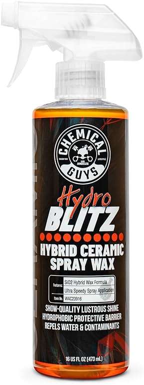 Chemical Guys HydroBlitz Ceramic Spray Wax with Carnauba - Hybrid Car Wax Spray Formula for Cars, Trucks, SUVs and RVs, Boosts Gloss, Protection & Water Beading on Paint, Glass and Wheels, 16 fl oz - Image 2