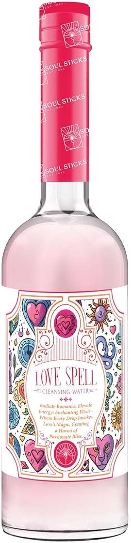 SOUL STICKS Cleansing Water 7.5 oz. Bottle for Rituals, Clearing Negative Energy and Purifying Home Spiritual Florida Water (Love Spell) - Image 1