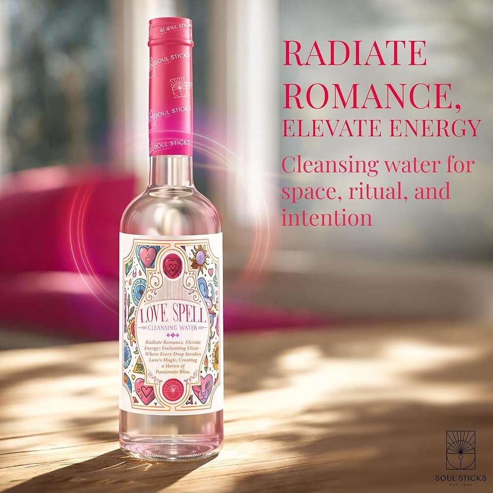 SOUL STICKS Cleansing Water 7.5 oz. Bottle for Rituals, Clearing Negative Energy and Purifying Home Spiritual Florida Water (Love Spell) - Image 5
