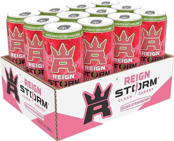 REIGN Storm, Guava Strawberry, Fitness & Wellness Energy Drink, 12 Fl Oz | Pack of 12 - Image 3