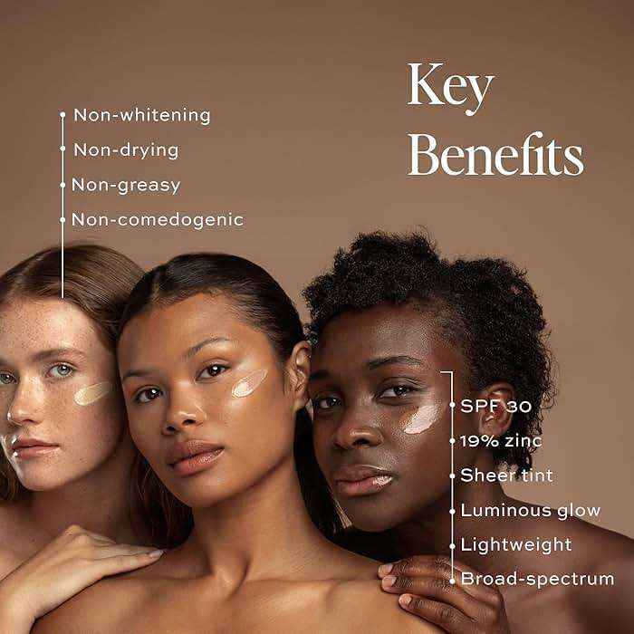 DIME Beauty Tinted Glow Wonderscreen SPF 30 - Mineral Tinted Moisturizer for Face with 19% Zinc Oxide, Skin-Enhancing Tone-Evening Sunscreen, Glow-Enhancing Tint, Vegan, Cruelty-Free, 50 g - Image 4