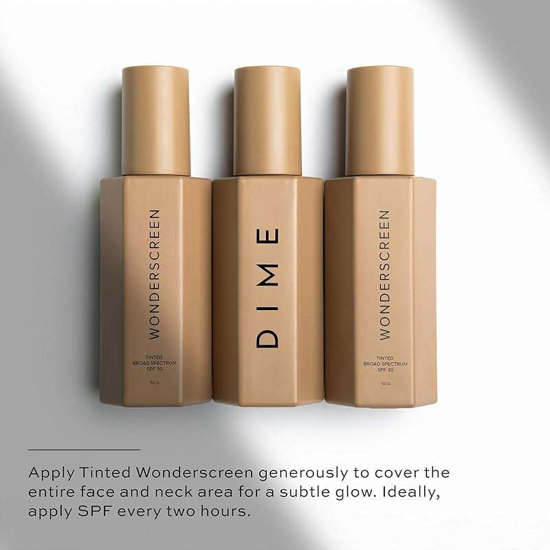 DIME Beauty Tinted Glow Wonderscreen SPF 30 - Mineral Tinted Moisturizer for Face with 19% Zinc Oxide, Skin-Enhancing Tone-Evening Sunscreen, Glow-Enhancing Tint, Vegan, Cruelty-Free, 50 g - Image 8