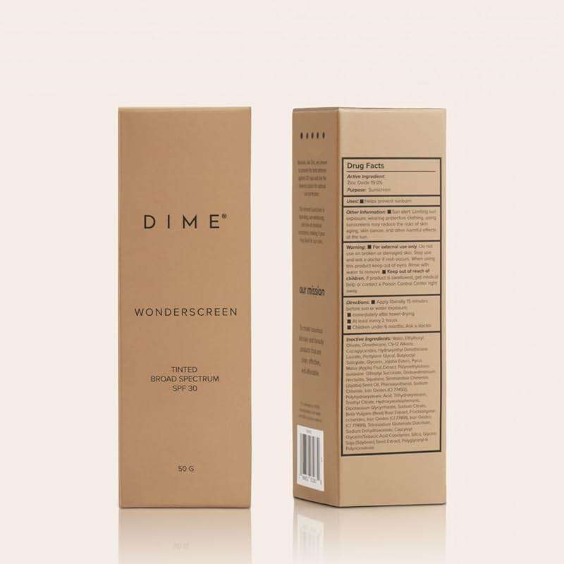 DIME Beauty Tinted Glow Wonderscreen SPF 30 - Mineral Tinted Moisturizer for Face with 19% Zinc Oxide, Skin-Enhancing Tone-Evening Sunscreen, Glow-Enhancing Tint, Vegan, Cruelty-Free, 50 g - Image 9
