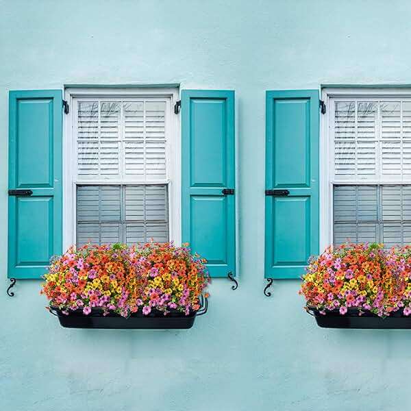 ZFProcess Artificial Flowers Faux Plants Outdoor Fake Flowers Spring Decor,12 Bundles Realistic Plastic Plant Colorful Daisy UV Resistant for Porch Patio Home Yard Garden Window Box Pot Planters - Image 5