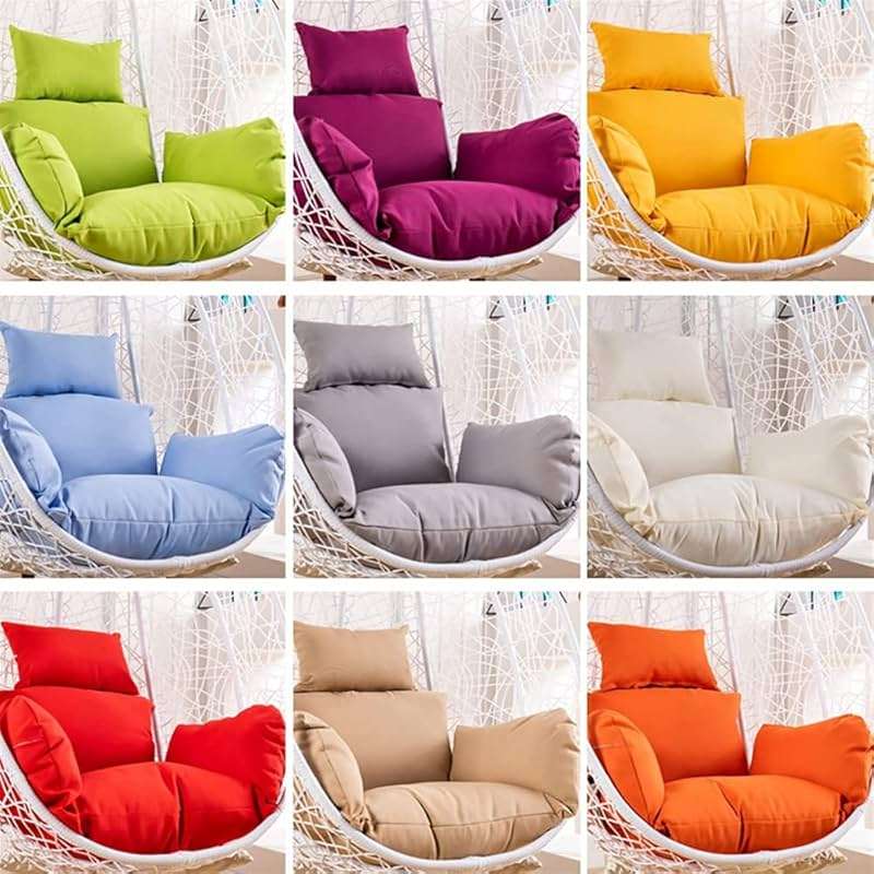 HCZION Egg Chair Cushions Cover,Hanging Basket Chair Seat Cushion Replacement Cover,Swing Chair Cushion Cover,No Padding-White - Image 3