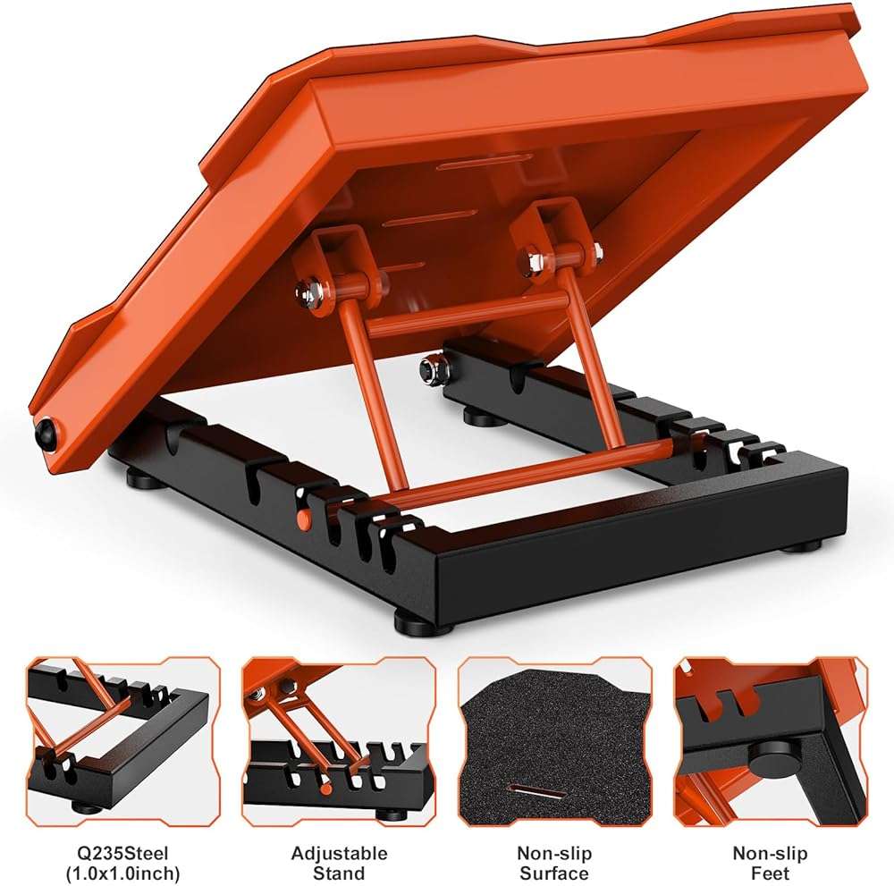 YONKFUL Steel Slant Board Calf Stretcher, 600 Lbs Weight Capacity 5-Level Adjustable Incline Board Squat Wedge Achilles Ankle Stretcher Non-Slip Surface for Squat, Fitness, Physical Therapy - Image 2