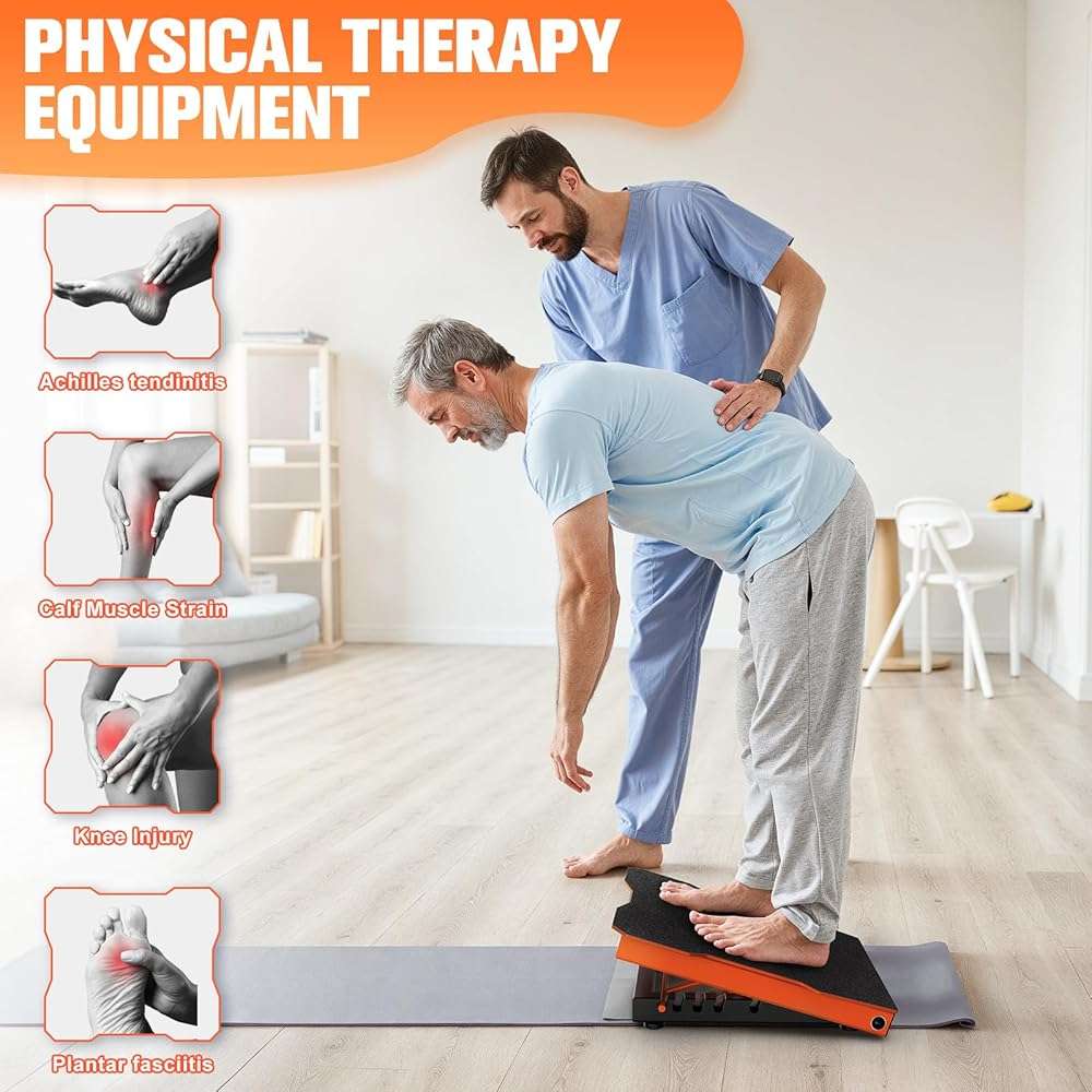 YONKFUL Steel Slant Board Calf Stretcher, 600 Lbs Weight Capacity 5-Level Adjustable Incline Board Squat Wedge Achilles Ankle Stretcher Non-Slip Surface for Squat, Fitness, Physical Therapy - Image 5