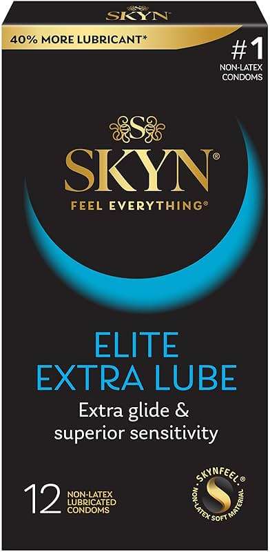 SKYN Elite Extra Lube Ultra-Thin Lubricated 12 Count and SKYN Non-Latex Lubricated Condoms 12 Count - Image 1