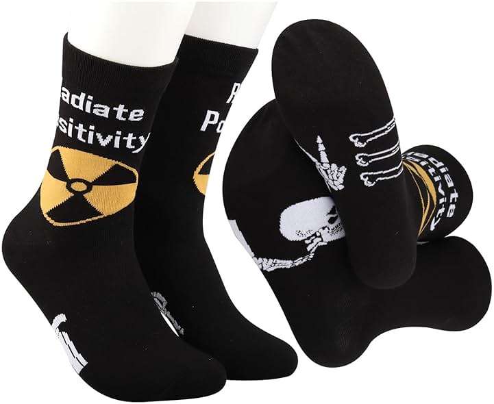 MBMSO Radiologist Gifts 2 Pairs Radiate Positivity Socks Radiology Tech Gifts Xray Tech Socks Rad Tech Technologist Gifts - Image 1