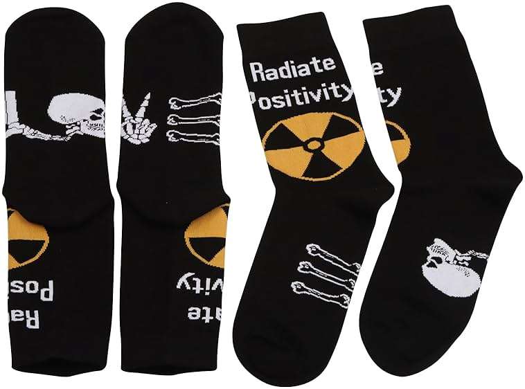 MBMSO Radiologist Gifts 2 Pairs Radiate Positivity Socks Radiology Tech Gifts Xray Tech Socks Rad Tech Technologist Gifts - Image 3