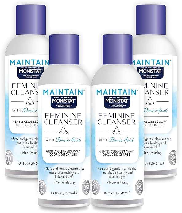Monistat Boric Acid Feminine Wash, Fragrance-Free Intimate Wash for Women with Gentle pH-Balanced Formula, 10 Fl Oz, Pack of 4 - Image 1