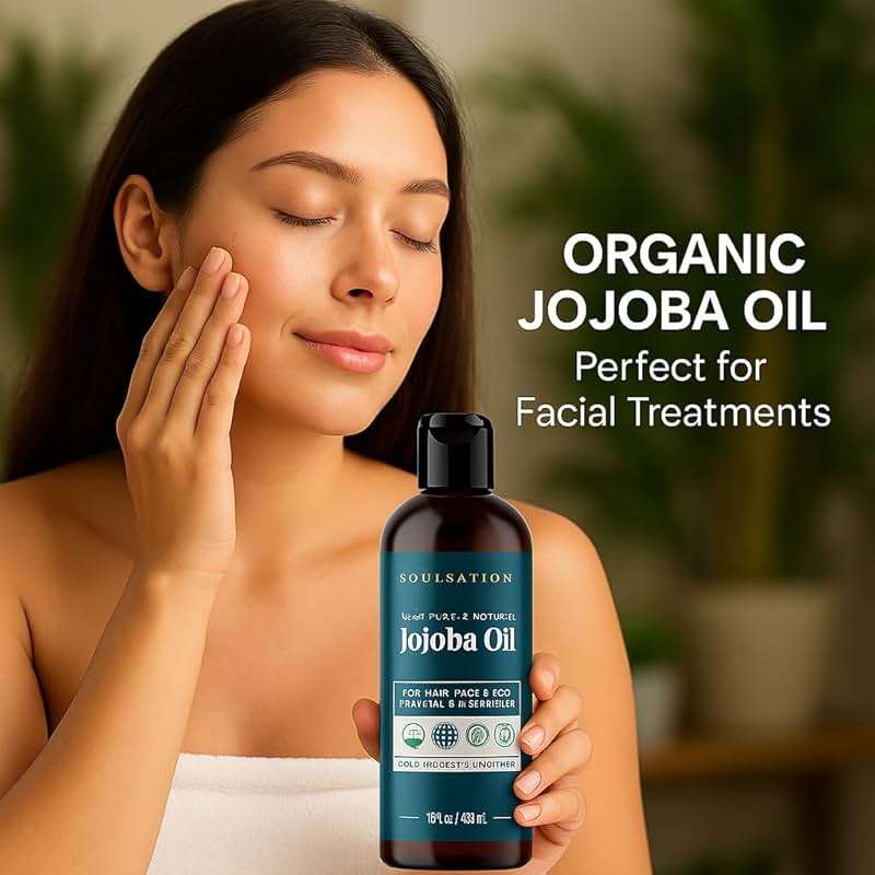 SOULSATION Organic Jojoba Oil for Skin, Hair & Face (8oz) | 100% Pure, Natural Cold Pressed - Hydrating Carrier Oil Hexane Free - Image 2