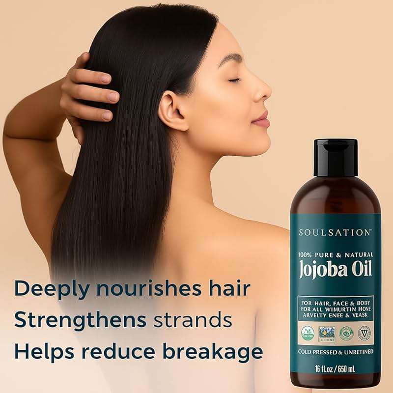 SOULSATION Organic Jojoba Oil for Skin, Hair & Face (8oz) | 100% Pure, Natural Cold Pressed - Hydrating Carrier Oil Hexane Free - Image 6