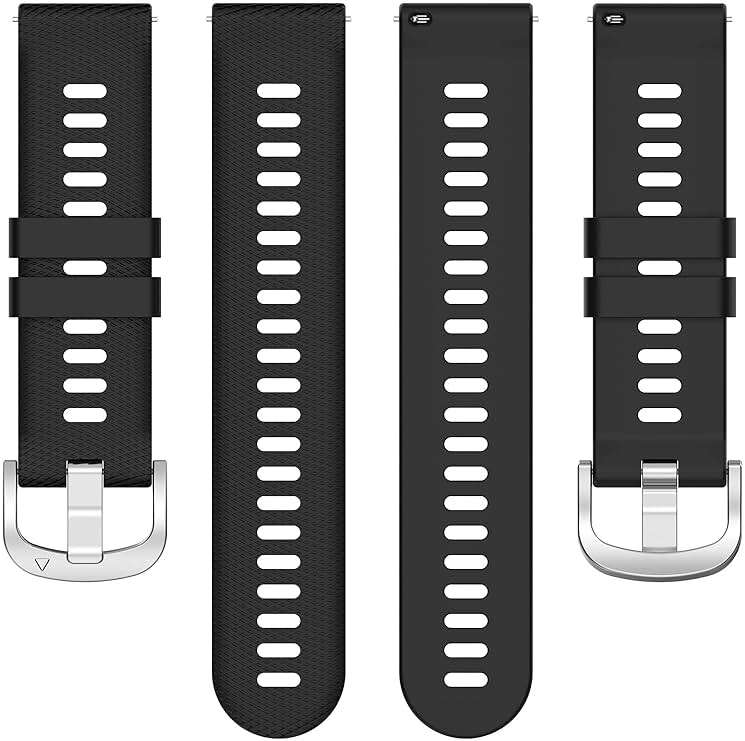 Fit for Garmin Forerunner 165 Watch Bands Women Men, 20mm Adjustable Sport Soft Silicone Replacement Bands Straps Wristbands Fit for Garmin Forerunner 165 Music - Image 4