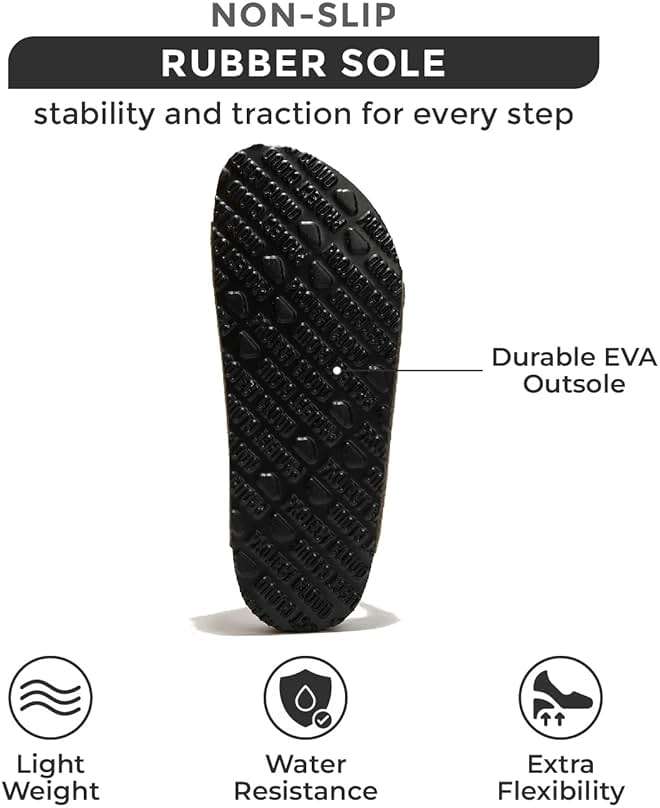 Project Cloud 100% Genuine Leather Flat Sandals For Women 2026 Cork Footbed Womens Sandals with Memory Foam and arch support Vacation Essentials Slides for Women Footwear (Venita) - Image 4