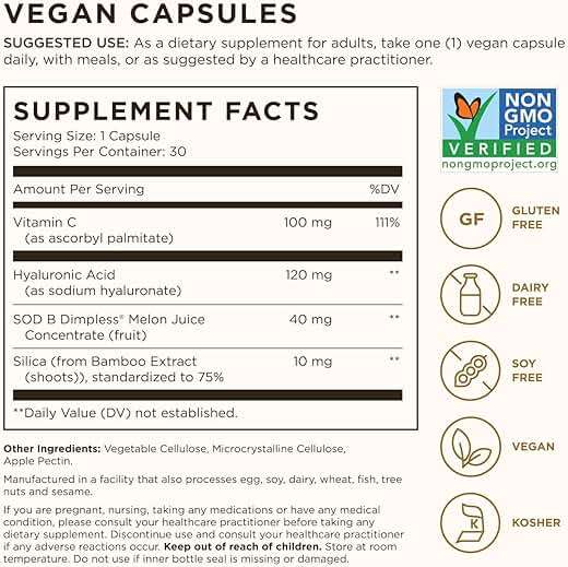 Solgar Cellulite Fighter Skin Vitamin and Mineral Supplement, Support Smooth Skin with French Melon Concentrate, Hyaluronic Acid and Vitamin C Supplement, Age-Defying Nutrition for Women, 30 Servings - Image 2
