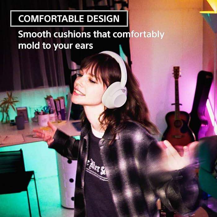 Sony ULT WEAR Noise Canceling Wireless Headphones with Alexa Built-in, Massive Bass Comfortable Design, Black WHULT900N/B Bundle with Pro Audio Headphone Stand + Microfiber Cloth - Image 5
