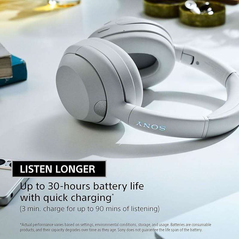 Sony ULT WEAR Noise Canceling Wireless Headphones with Alexa Built-in, Massive Bass Comfortable Design, Black WHULT900N/B Bundle with Pro Audio Headphone Stand + Microfiber Cloth - Image 6