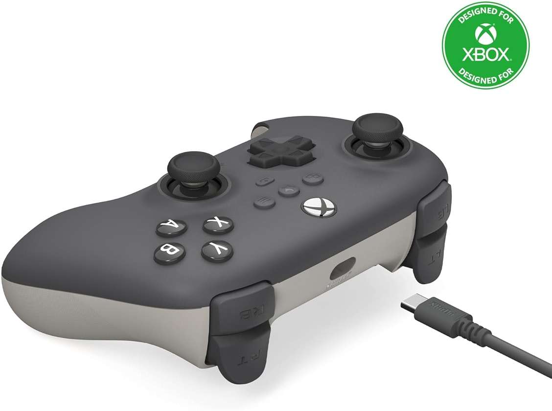 8BitDo Ultimate C Wired Controller for Xbox with Hall Effect Joysticks and Triggers, RGB Lighting Fire Ring, Compatible with Xbox Series X|S, Xbox One, Windows 10/11 - Officially Licensed (Dark Gray) - Image 2