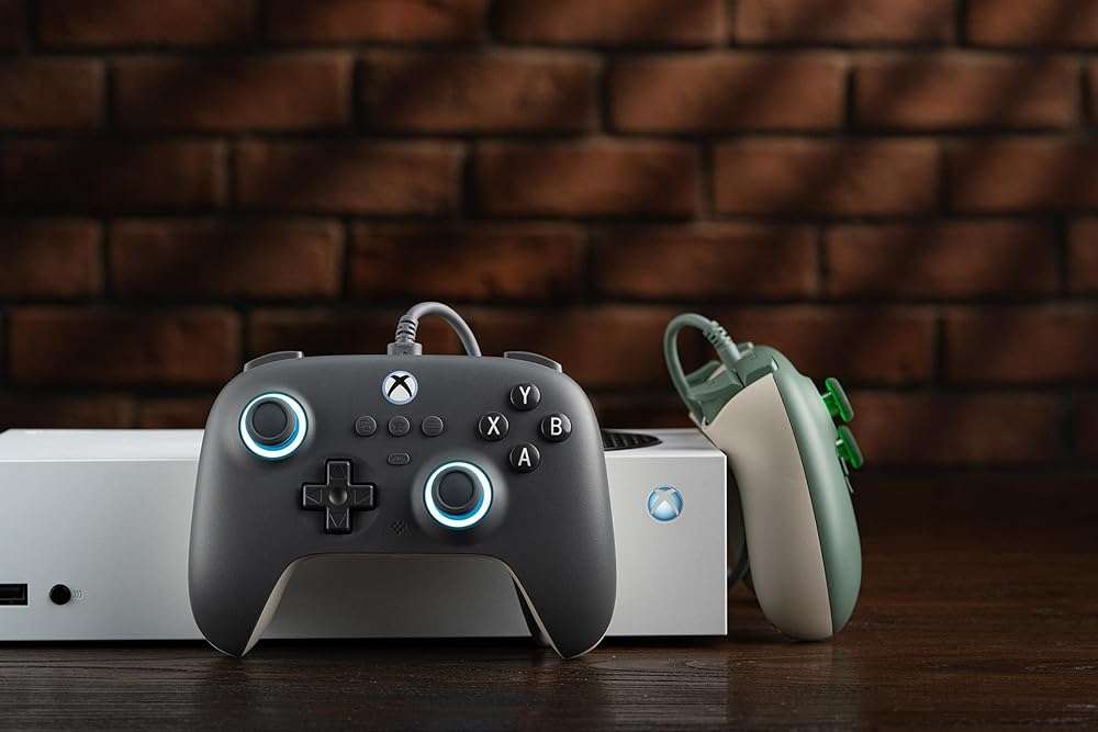 8BitDo Ultimate C Wired Controller for Xbox with Hall Effect Joysticks and Triggers, RGB Lighting Fire Ring, Compatible with Xbox Series X|S, Xbox One, Windows 10/11 - Officially Licensed (Dark Gray) - Image 5