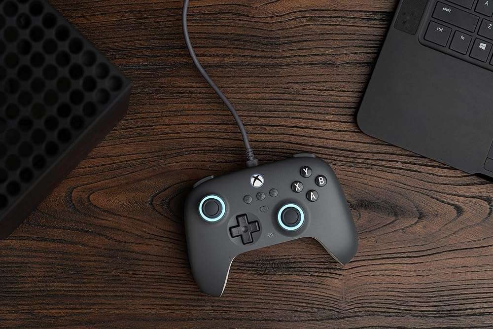 8BitDo Ultimate C Wired Controller for Xbox with Hall Effect Joysticks and Triggers, RGB Lighting Fire Ring, Compatible with Xbox Series X|S, Xbox One, Windows 10/11 - Officially Licensed (Dark Gray) - Image 9