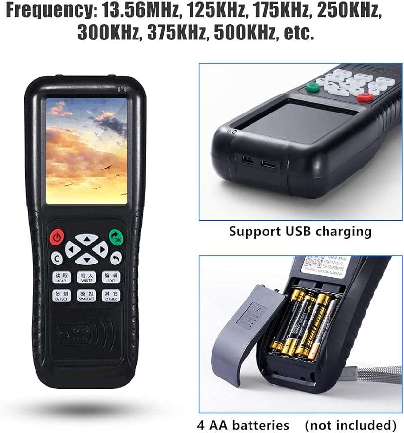 RFID ID Duplicator Copier Writer Decode Function Smart Card Key Machine RFID NFC Copier ID Reader Writer with T557 125khz H-ID Cards,ID 125kh Keyfobs and IC 13.56mhz Key Tags - Image 3
