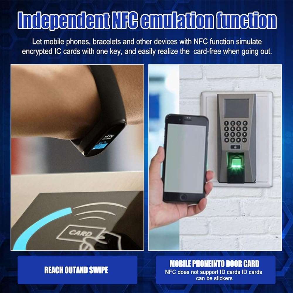 RFID ID Duplicator Copier Writer Decode Function Smart Card Key Machine RFID NFC Copier ID Reader Writer with T557 125khz H-ID Cards,ID 125kh Keyfobs and IC 13.56mhz Key Tags - Image 6