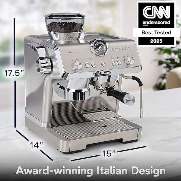 De'Longhi La Specialista Opera Espresso Machine – Cold Brew & Espresso Maker with Smart Tamping, Burr Grinder, Milk Steam Wand/Frother & 19-Bar Pressure – For Lattes & Cappuccinos - Image 2