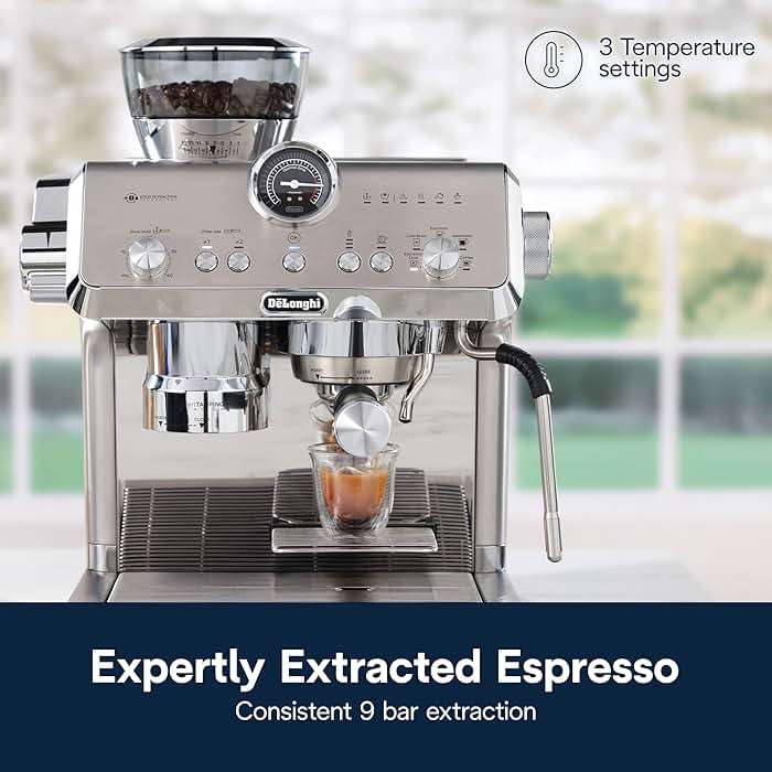 De'Longhi La Specialista Opera Espresso Machine – Cold Brew & Espresso Maker with Smart Tamping, Burr Grinder, Milk Steam Wand/Frother & 19-Bar Pressure – For Lattes & Cappuccinos - Image 3