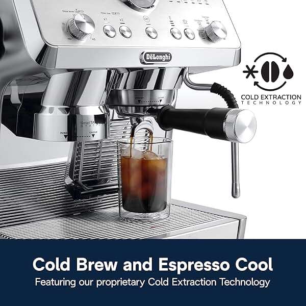 De'Longhi La Specialista Opera Espresso Machine – Cold Brew & Espresso Maker with Smart Tamping, Burr Grinder, Milk Steam Wand/Frother & 19-Bar Pressure – For Lattes & Cappuccinos - Image 7