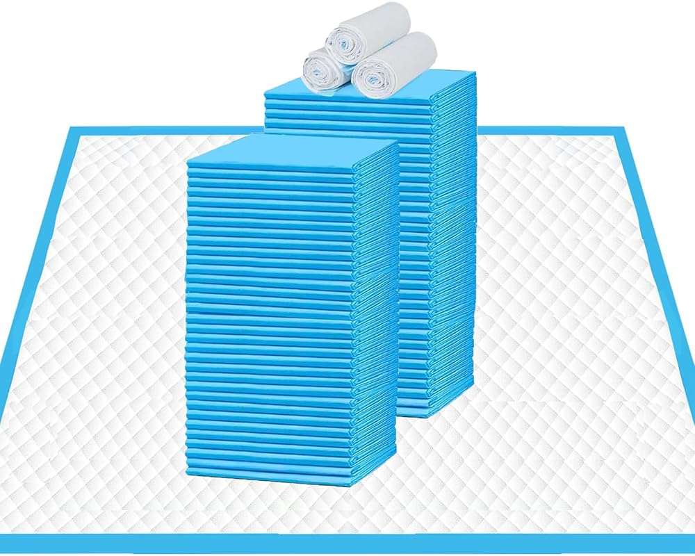 ASIVZLOW 40 Count 24"X24" Disposable Puppy Pads Super Absorbent &Leak-Proof Quick-Dry Underpads for Baby Adults Elder Large Pee Pads for Dogs Deodorant 6-Layer Cat Wee Wee Pads Training Pads - Image 1