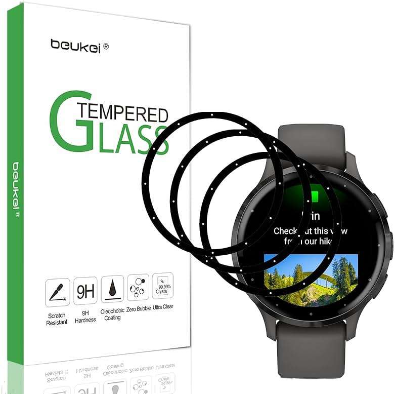 beukei ( 3 Pack Designed for Garmin Venu 3S Screen Protector, Anti Scratch, Bubble Free - Image 1