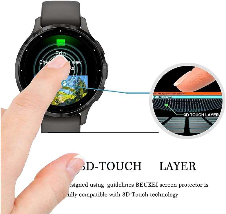 beukei ( 3 Pack Designed for Garmin Venu 3S Screen Protector, Anti Scratch, Bubble Free - Image 2