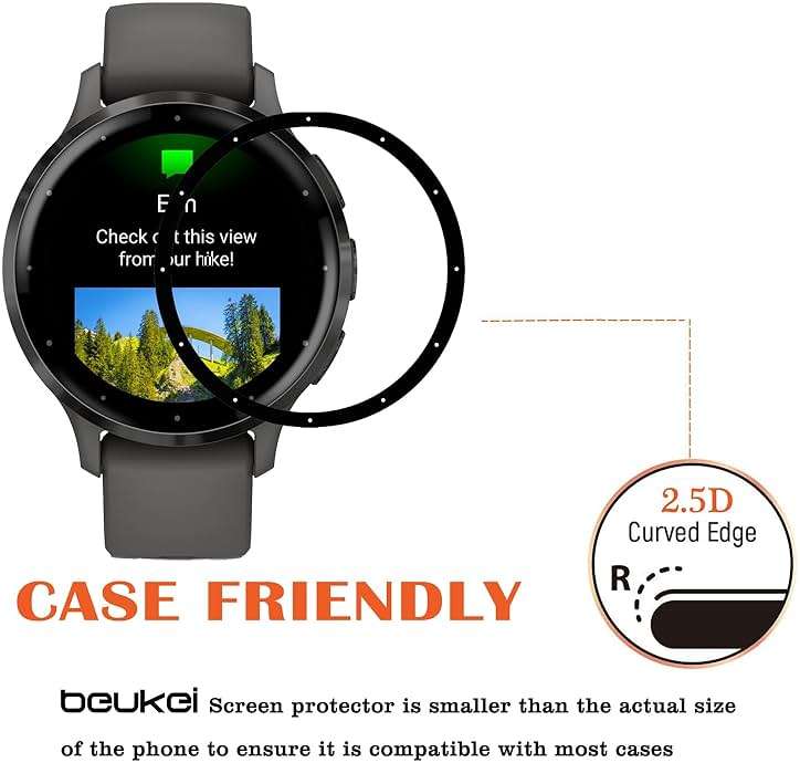 beukei ( 3 Pack Designed for Garmin Venu 3S Screen Protector, Anti Scratch, Bubble Free - Image 4